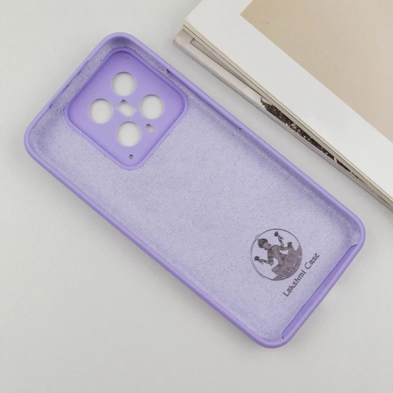 Чохол Silicone Case Lakshmi Plus з закритою камерою на Xiaomi 14 – Бузковий / Dasheen. Фото 7 з 11