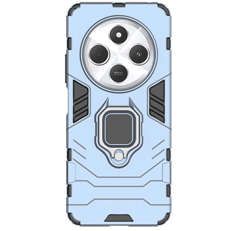 Противоударный чехол Transformer с кольцом для Xiaomi Redmi Note 13 Pro 5G – Серый / Metal slate. Фото 3 из 3