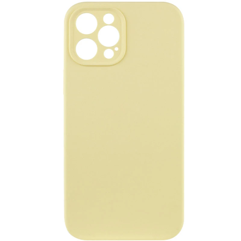 Чохол з захистом камери Silicone Case для Apple iPhone 12 Pro Max (6.7") – Жовтий / Mellow Yellow. Фото 1 з 5
