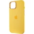 Чохол Silicone Case з металевими кнопками на Apple iPhone 12 – Жовтий / Sunglow. Фото 4 з 9