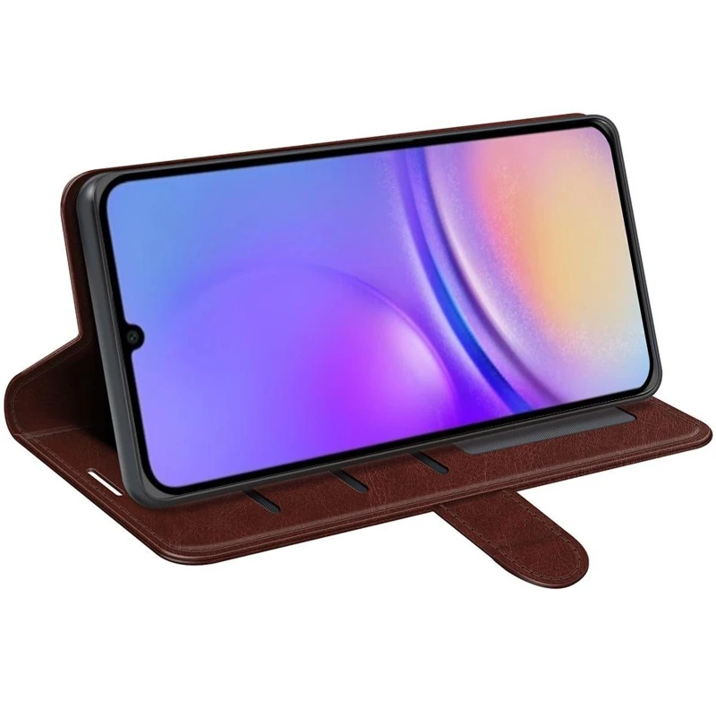 Кожаный чехол-книжка Wallet Style для Samsung Galaxy A37 5G – Brown. Фото 4 из 4