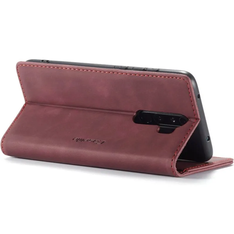 Шкіряний чохол-книжка CaseMe Velvet Nubuck для Xiaomi Redmi Note 8 Pro – Red. Фото 5 з 5