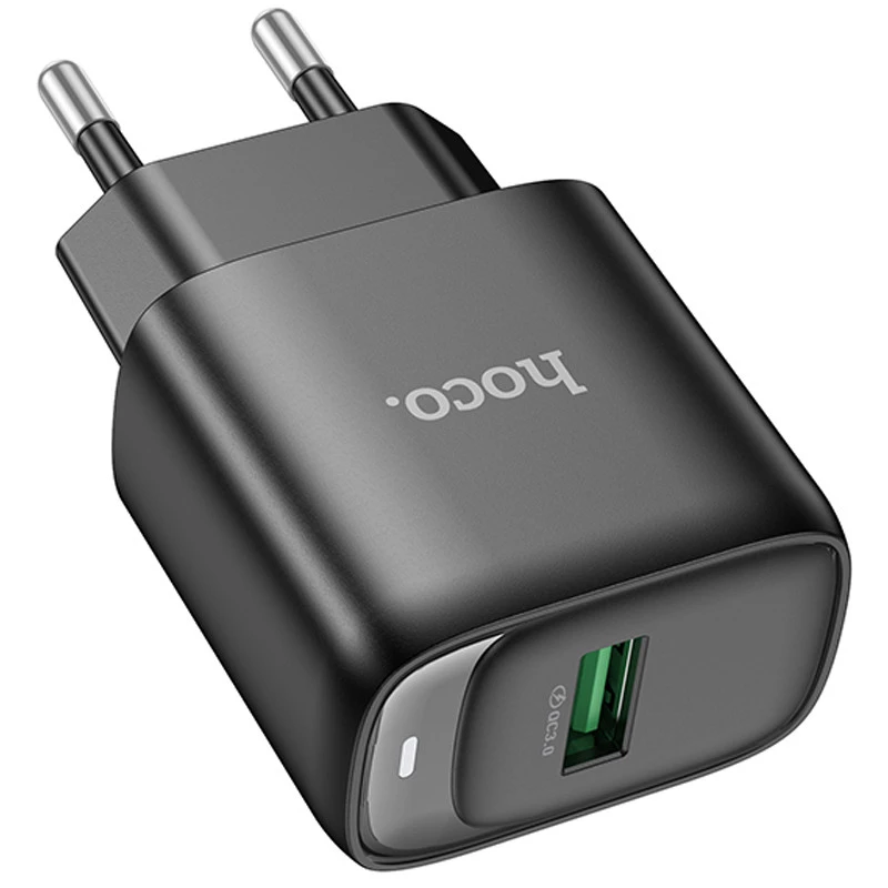МЗП Hoco C140A Smart QC3.0 (1USB/3A) – Black. Фото 3 з 6