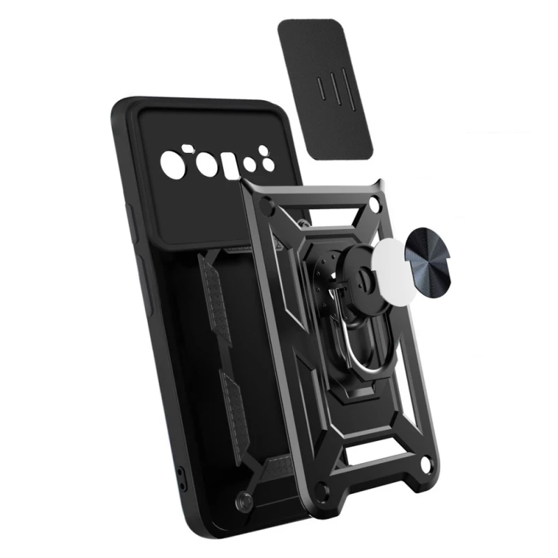 Протиударний чохол Serge Ring з захистом камери на Google Pixel 6 Pro – Чорний. Фото 2 з 6