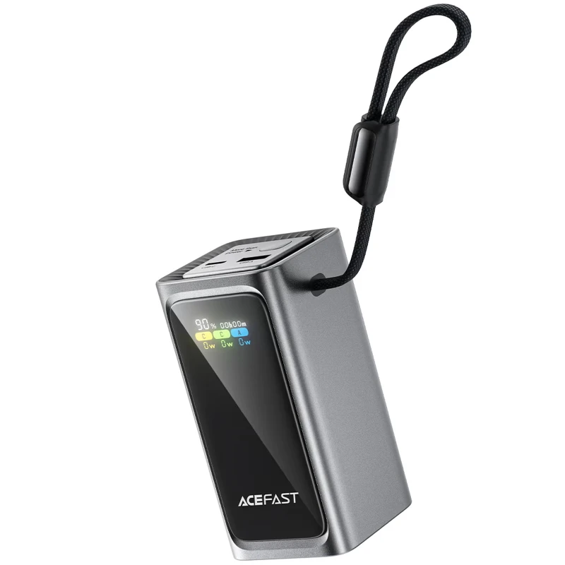 Портативний ЗП Power Bank Acefast M33 100W 20000 mAh – Metal gray. Фото 2 з 4