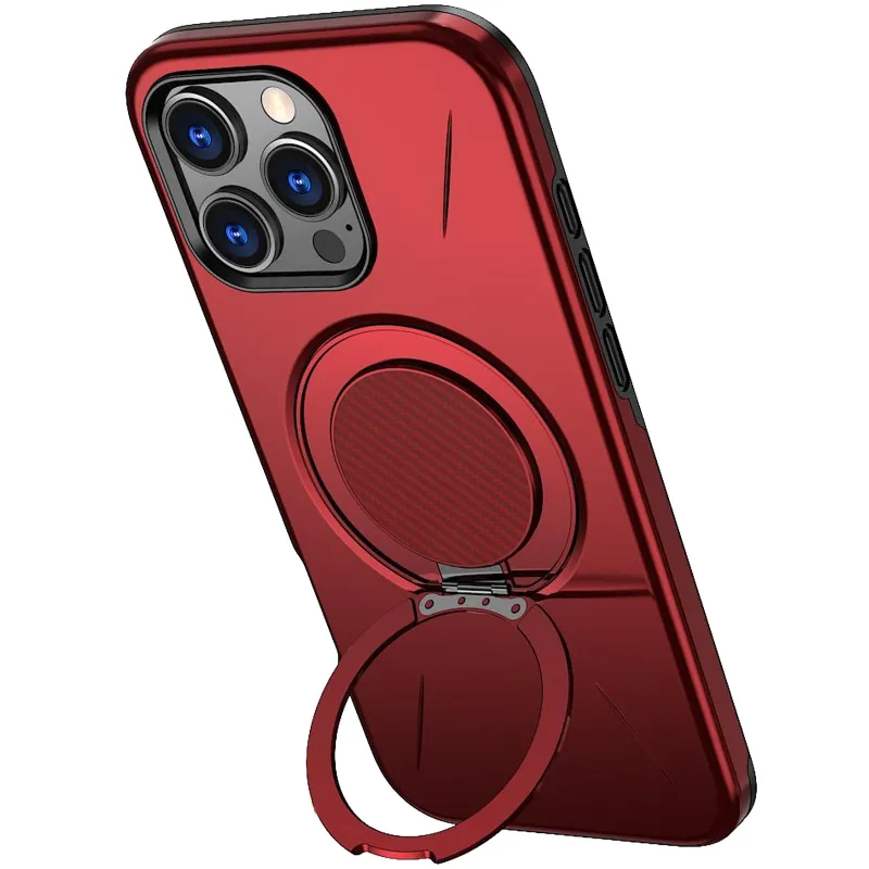 TPU+PC чохол Kalebol Magnetic Case для Apple iPhone 16 Pro Max – Red. Фото 3 з 3