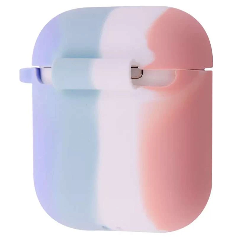 Силіконовий футляр Colorfull для навушників AirPods 1/2 – Рожевий / Бузковий. Фото 2 з 2