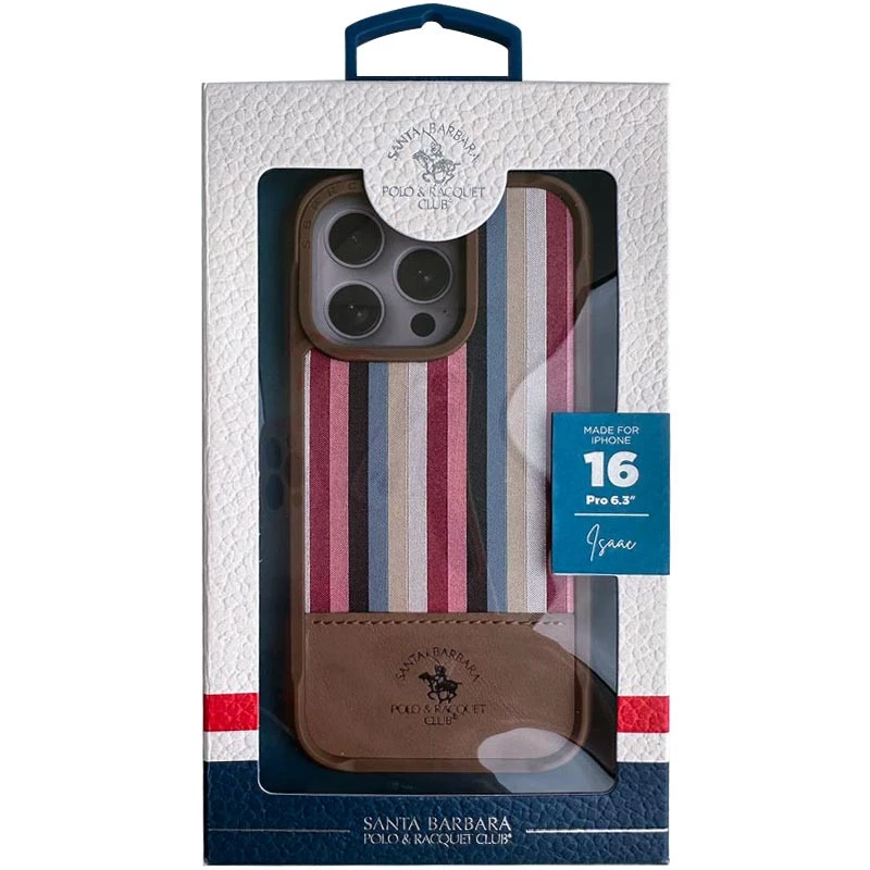 Шкіряний чохол Polo Santa Barbara Isaac для Apple iPhone 16 Pro – Champagne gold. Фото 5 з 7