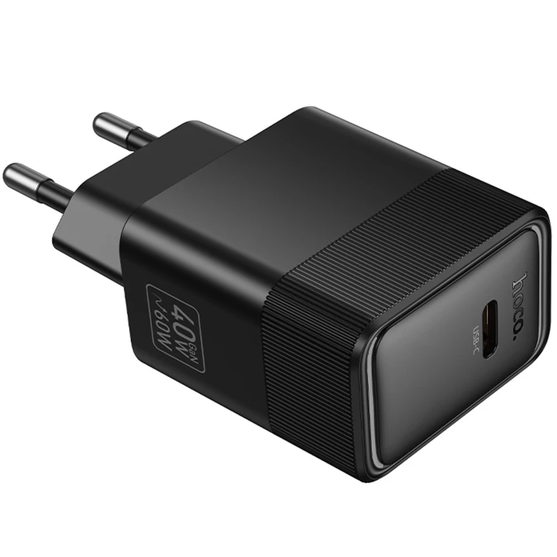 СЗУ Hoco CS113A Lounge PD40W (1USB-C) – Black. Фото 3 из 5