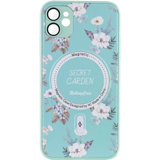 TPU+PC чохол Secret Garden with MagFit для Samsung Galaxy S23 FE — Mint
