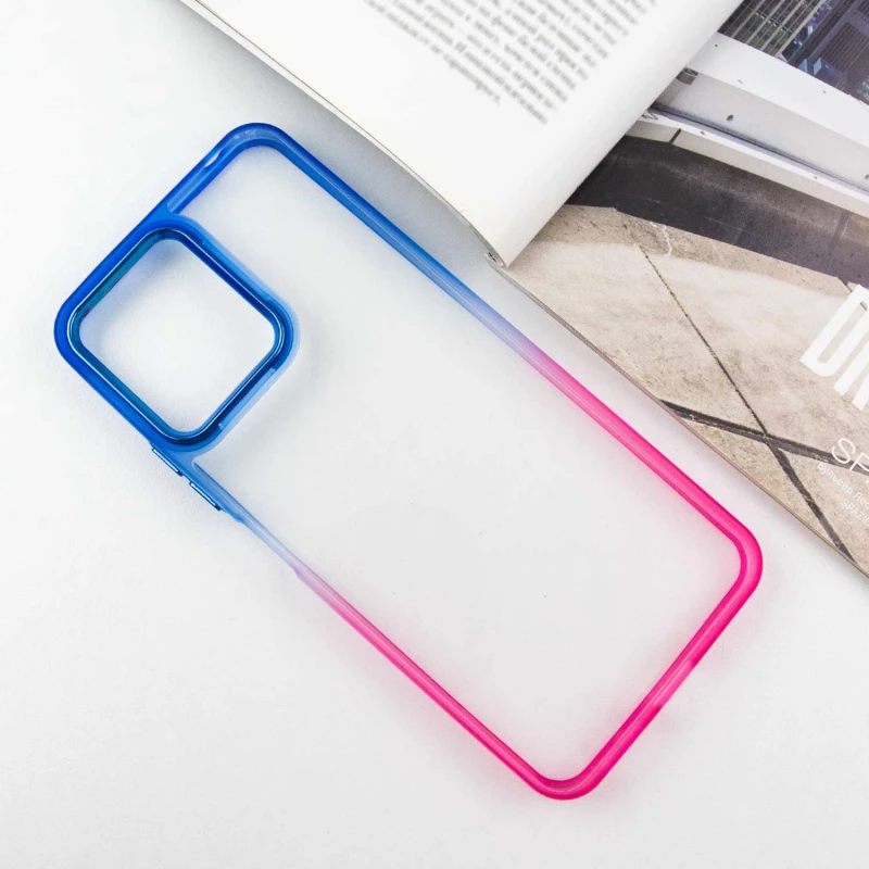 Силіконовий чохол фреш на Xiaomi Redmi 12 – Рожевий / Синій. Фото 4 з 9
