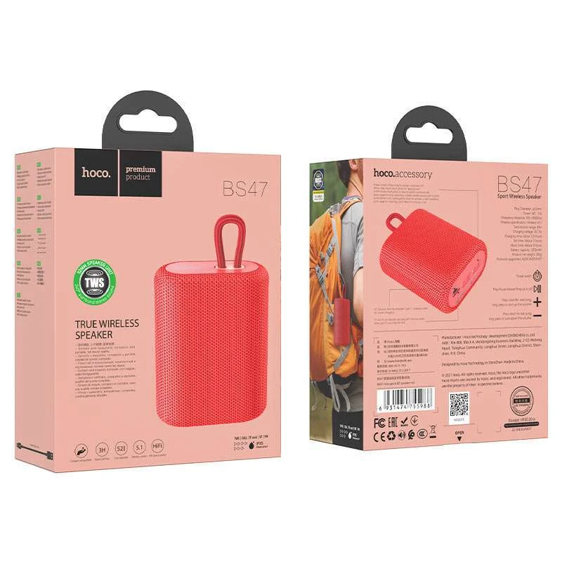 Bluetooth-колонка Hoco BS47 – Красный. Фото 2 из 2