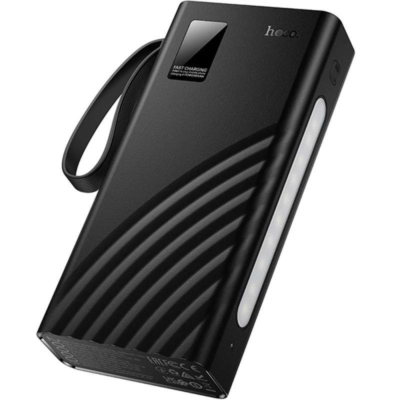 Портативний ЗП Power Bank Hoco J155 Shine 22.5W+PD20W with 4 cables 20000 mAh – Black. Фото 5 з 6