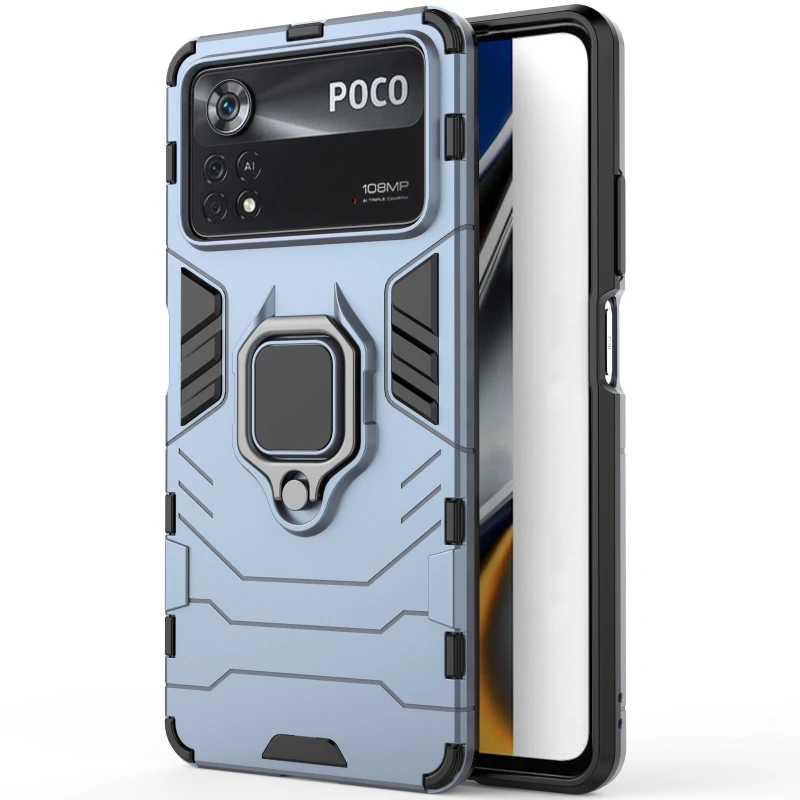 Протиударний чохол Transformer з кільцем на Xiaomi Poco M4 Pro 4G фото 1 з 1