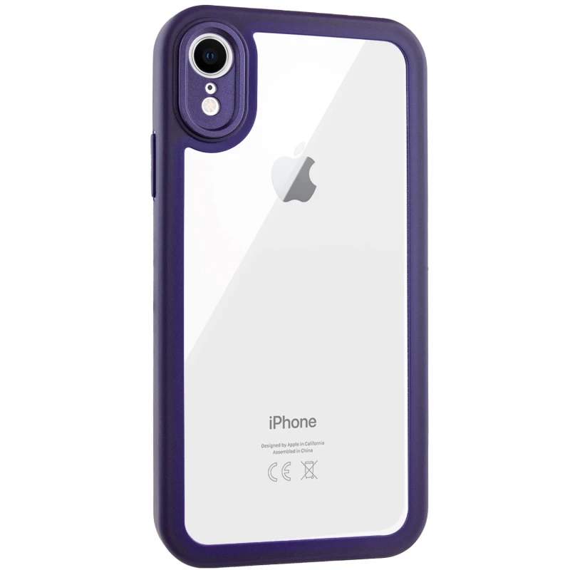 Прозорий силіконовий чохол з кольоровою на окантовкою на Apple iPhone XR (6.1") – Purple. Фото 2 з 9