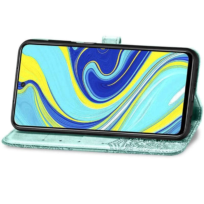 Шкіряний чохол-книжка Art Case з візитницею для Realme 6 Pro – Бірюзовий. Фото 2 з 7