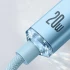 Дата кабель Baseus Crystal Shine Series Type-C to Lightning 20W (1.2m) (CAJY00020) – Sky Blue. Фото 2 з 7