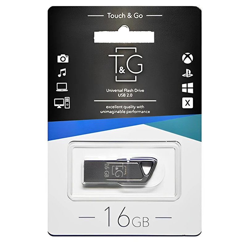 Флеш-драйв USB 3.0 Flash Drive T&G 114 Metal Series 16GB – Чорний. Фото 2 з 2