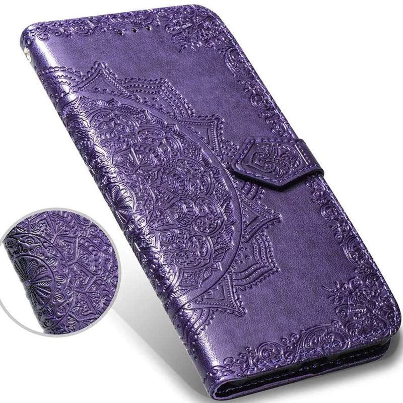 Кожаный чехол-книжка Art Case с визитницей для Samsung Galaxy A71 – Фиолетовый. Фото 3 из 7