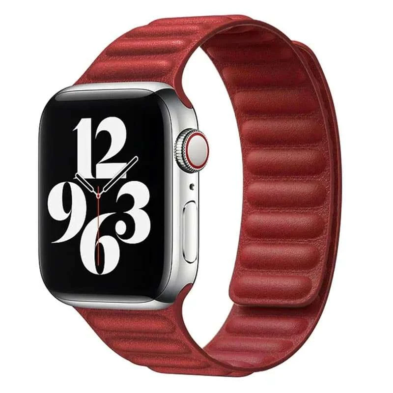 

Шкіряний ремінець Leather Link для Apple watch 38mm/40mm (Червоний / Red)