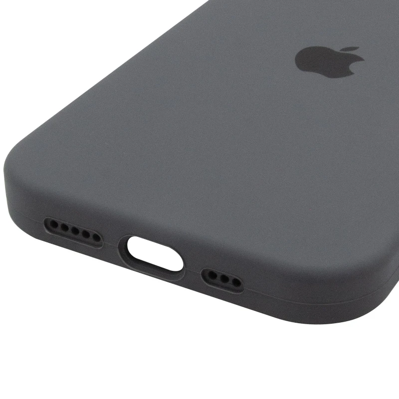 Чохол Silicone Case з закритим низом на Apple iPhone 16 Plus – Сірий / Dark Gray. Фото 8 з 8