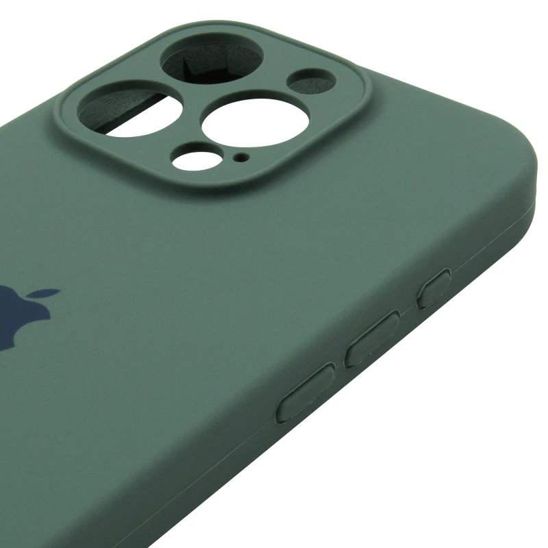 Чохол Silicone Case з захистом камери на Apple iPhone 16 Pro – Зелений / Pine green. Фото 5 з 6