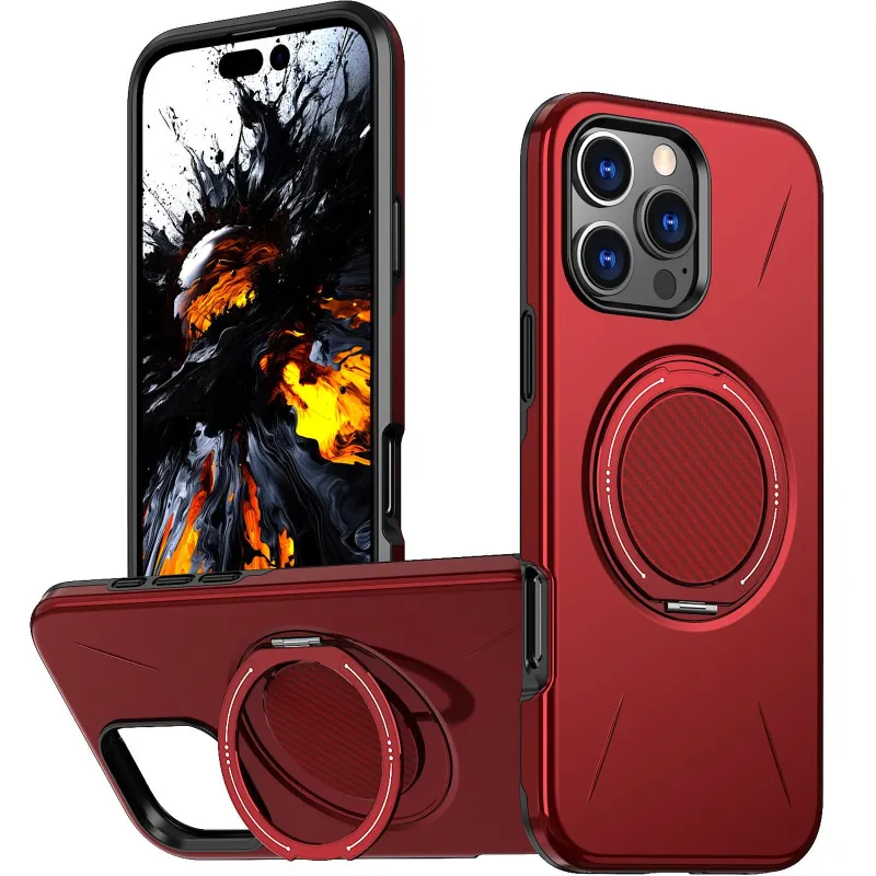 TPU+PC чохол Kalebol Magnetic Case для Apple iPhone 16 Pro Max – Red. Фото 2 з 3