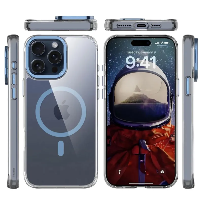 Чохол TPU Space Case Apex with Magnetic Fit для Apple iPhone 15 Pro (6.1") – Синій / Navy Blue. Фото 2 з 8