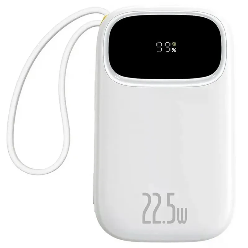 Портативное ЗУ Power Bank Baseus EnerFill FC31 PD22.5W with cables 20000 mAh (PPQD3) – Moon White. Фото 3 из 4