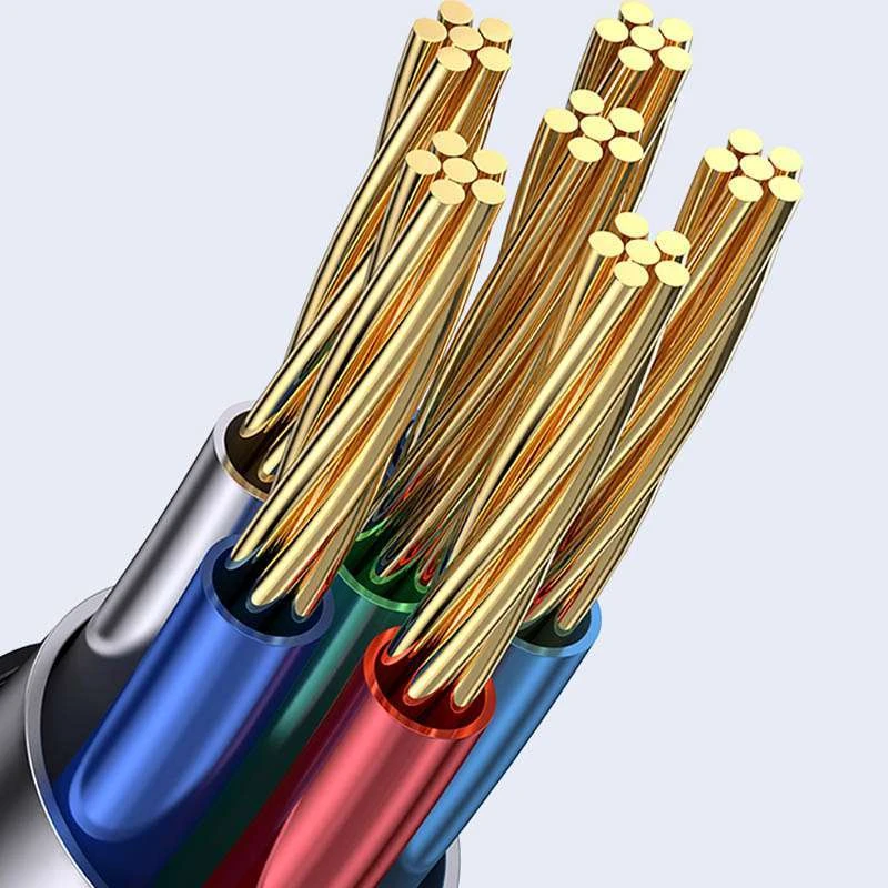 Дата кабель USAMS US-SJ588 Type-C to Lightning PD 20W Transparent Digital Display (1.2m) – Black. Фото 5 з 6