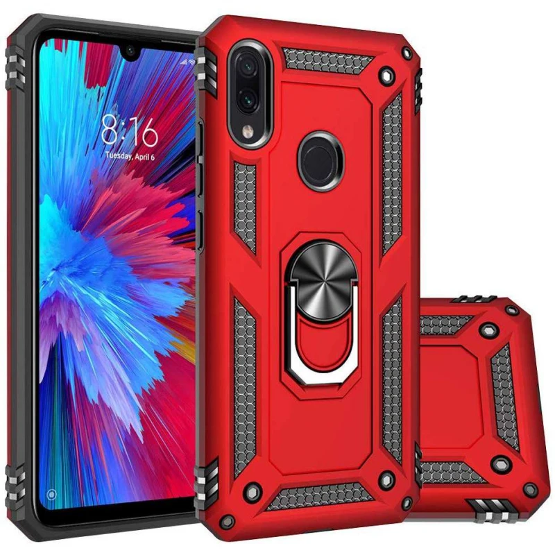 

Протиударний чохол Serge Ring з кільцем на Xiaomi Redmi Note 7 / Note 7 Pro / Note 7s (Червоний)