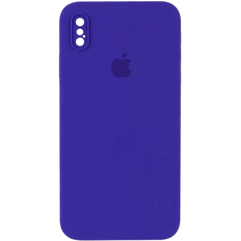 

Чехол Silicone Case Square с защитой камеры для Apple iPhone XS Max (6.5") (Фиолетовый / Ultra Violet), Фіолетовий / ultra violet