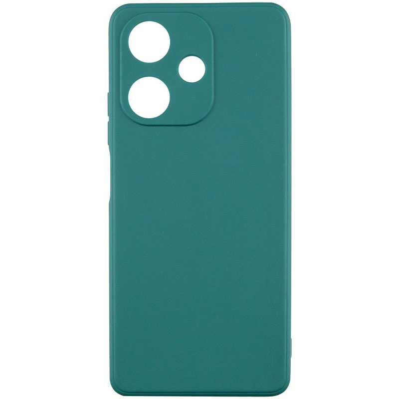 

Цветной силиконовый чехол с защитой камеры для Infinix Hot 30 (Зеленый / Green), Зелений / green