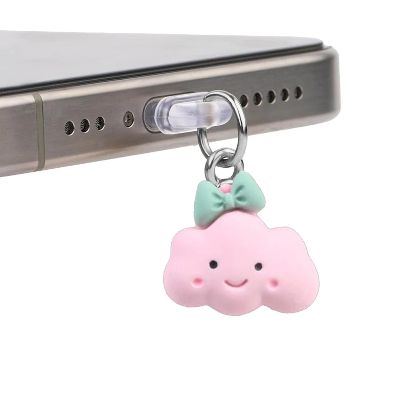 Заглушка силіконова Type-C з подвеской IP44 – Cloud with a bow. Фото 2 з 2