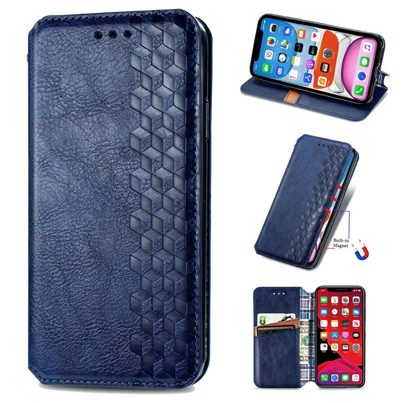 Чехол книжка GETMAN Cubic для Samsung Galaxy S20 FE – Синий. Фото 2 из 6