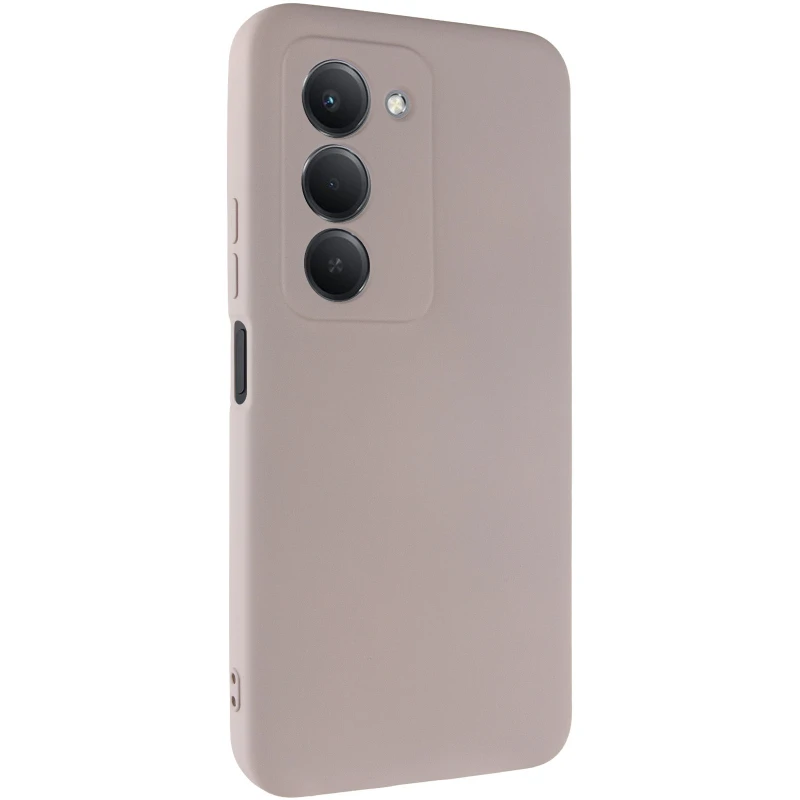 Кольоровий силіконовий чохол GETMAN із закритою камерою для Xiaomi Redmi 15 4G (Global) / 5G – Сірий / Lavender. Фото 2 з 6