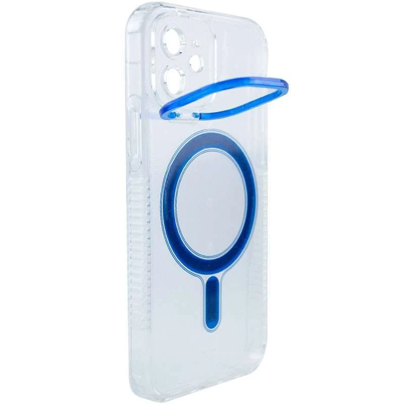 TPU чохол з кольоровою окантовкою камери з MagSafe на Apple iPhone 12 (6.1") – Синій. Фото 5 з 11