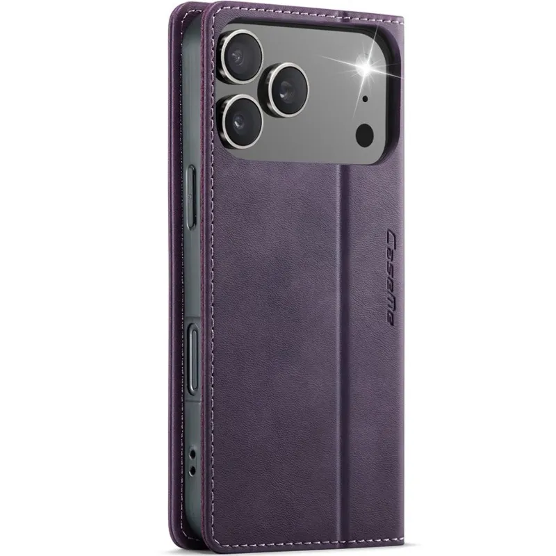 Шкіряний чохол-книжка CaseMe Velvet Matte для Apple iPhone 18 Pro – Purple. Фото 2 з 5