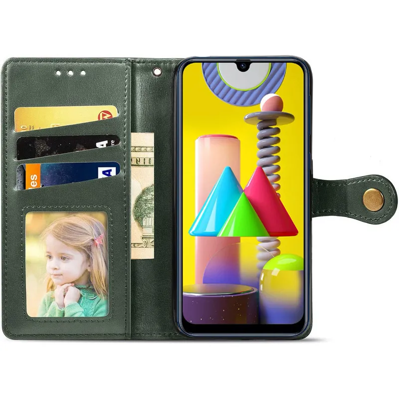 Чохол-книжка GETMAN Gallant  на Motorola Moto G15 Power – Зелений. Фото 2 з 5