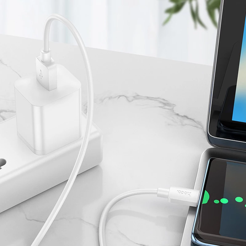 Дата кабель Hoco X96 Hyper USB to Type-C 27W (1m) – White. Фото 5 из 5