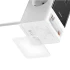 СЗУ Baseus OS PowerCombo Digital PowerStrip+Retractable-C 65W (1USB-A/1C/2Socket) (1.5m) (PSLR000) – Glacier White. Фото 3 из 5