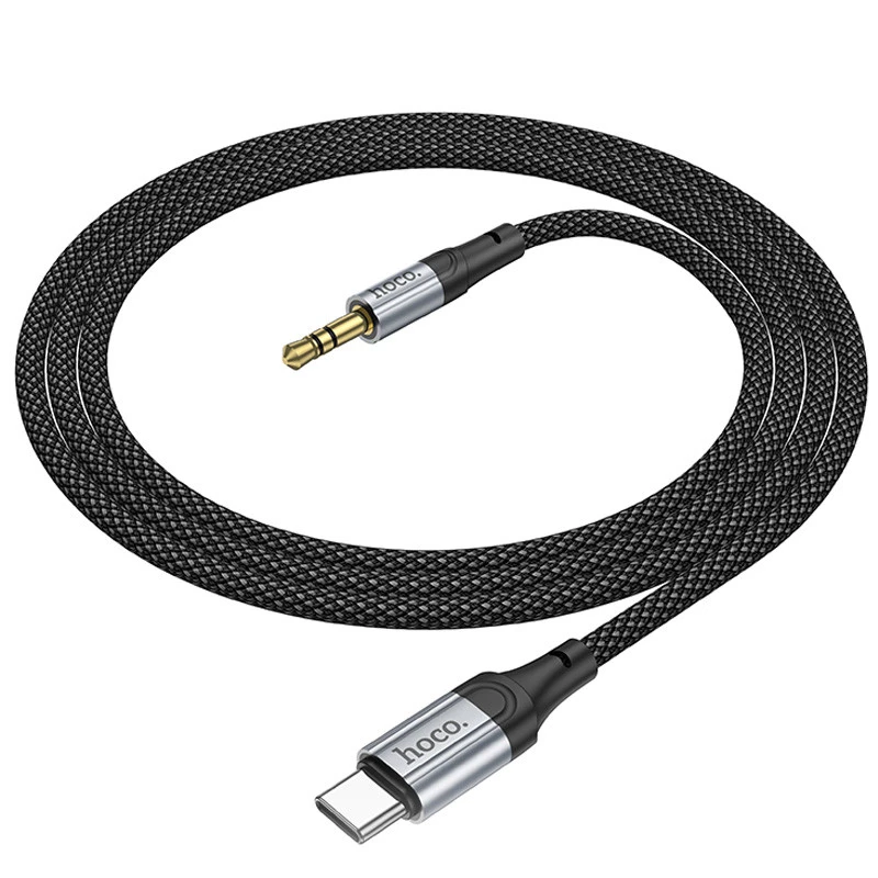 Аудио кабель Aux Hoco UPA26 Fresh Type-C to 3.5mm (1m) – Black. Фото 5 из 7