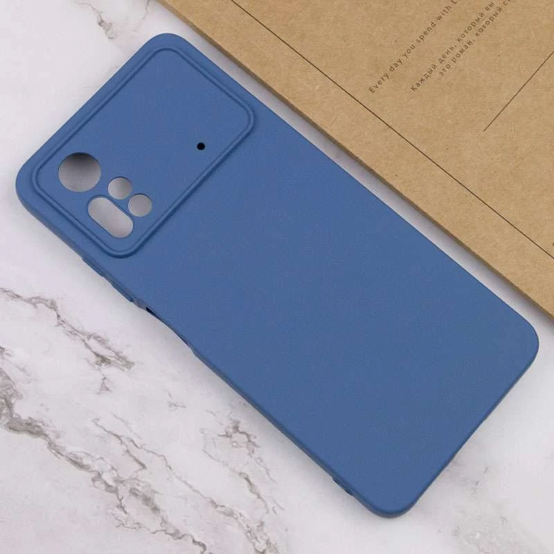 Чохол Silicone Case Lakshmi з закритою камерою на Xiaomi Poco X4 Pro 5G – Синій / Navy Blue. Фото 6 з 6
