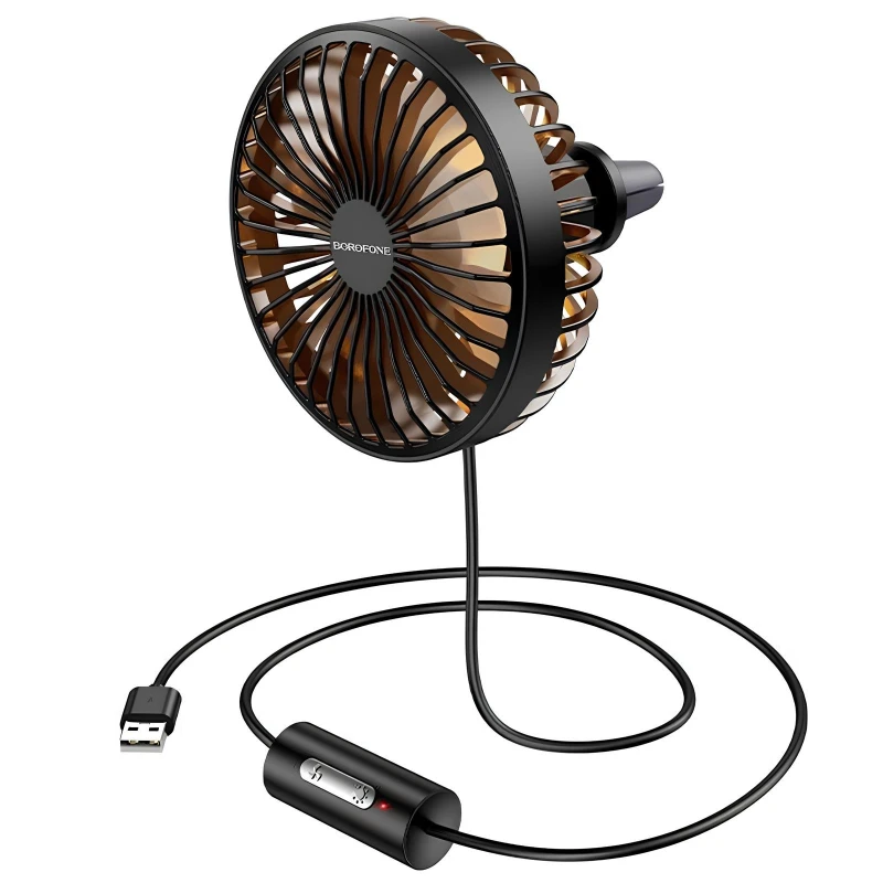 Вентилятор автомобільний Borofone DBF11 three speed (USB-A) фото 1 з 1