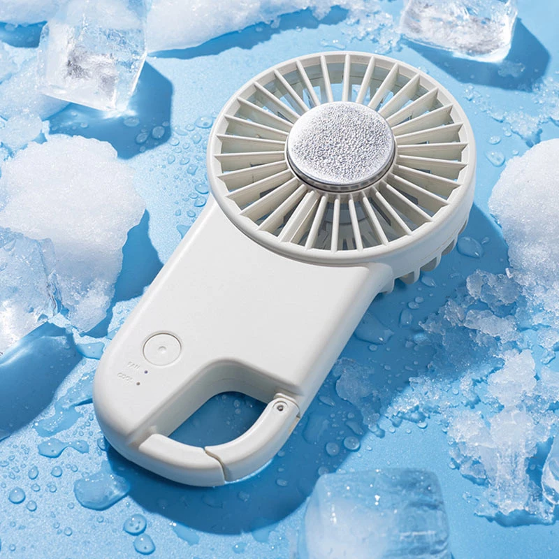 Портативний вентилятор SQT-BF2 з карабіном 1800mAh – White. Фото 2 з 8