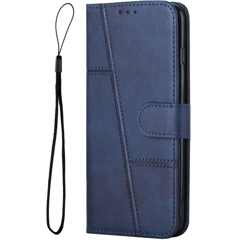 Кожаный чехол-книжка Jet Cover для Xiaomi Redmi Note 15 Pro 4G – Blue. Фото 1 из 4