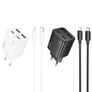 СЗУ Hoco N56 Fundador PD30W four-port (2C2A) + Type-C to Lightning фото 1 СЗУ Hoco N56 Fundador PD30W four-port (2C2A) + Type-C to Lightning фото 1 из 1