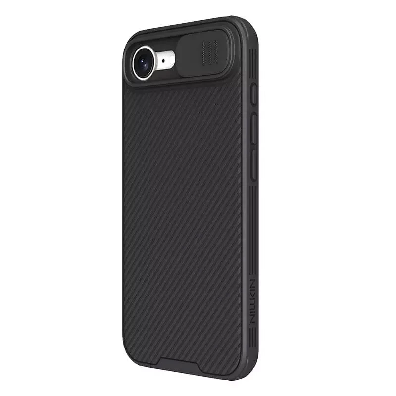 Карбоновая накладка Nillkin Pro со шторкой для камеры для Apple iPhone 17e (6.1") – Black. Фото 2 из 7