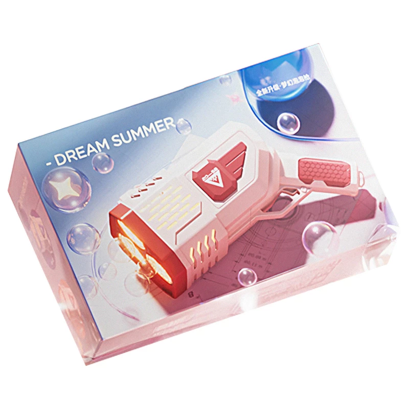 Пістолет з мильними бульбашками SHT 333-16 на 36 отворів + 2xbottle 150ml – Pink. Фото 4 з 5