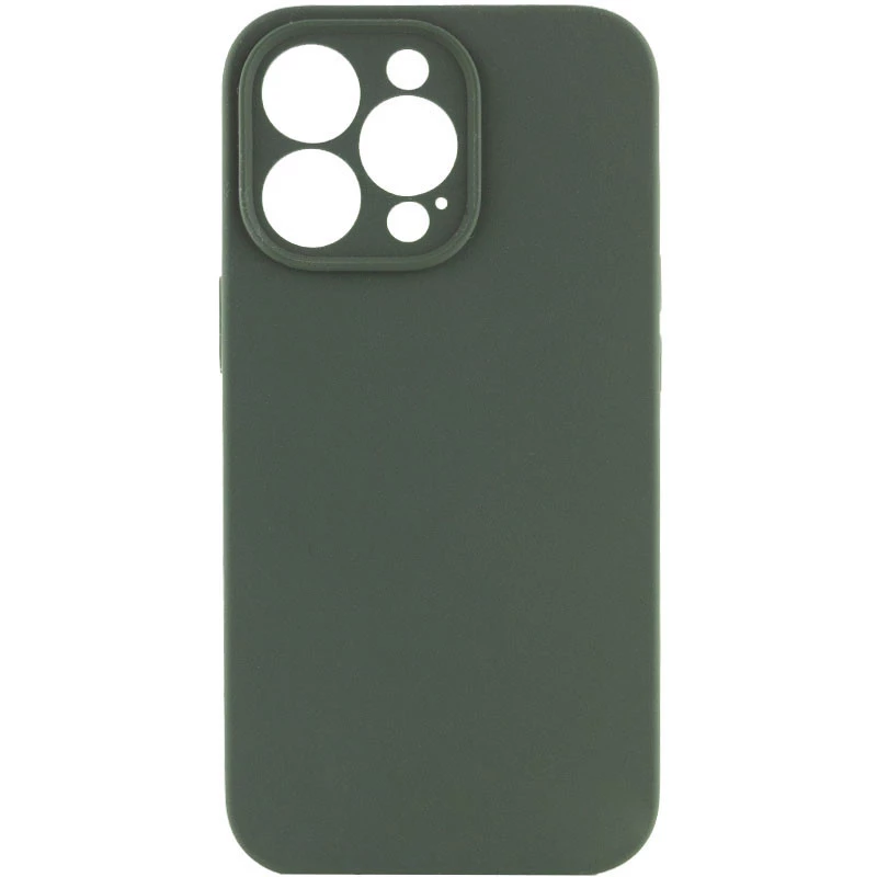 

Чехол с защитой камеры Silicone Case Apple iPhone 14 Pro Max (6.7") (Зеленый / Cyprus Green), Зелений / cyprus green